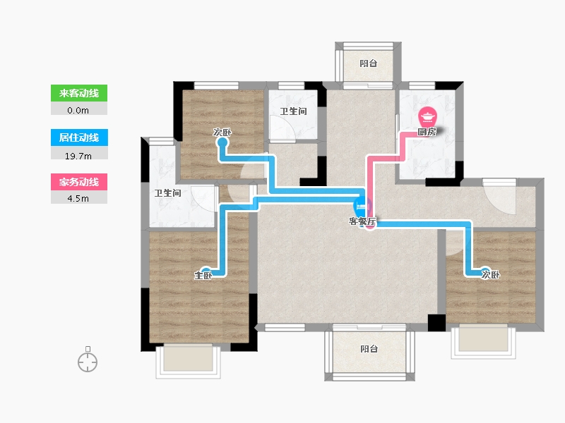 四川省-成都市-锦绣尚宸-78.63-户型库-动静线