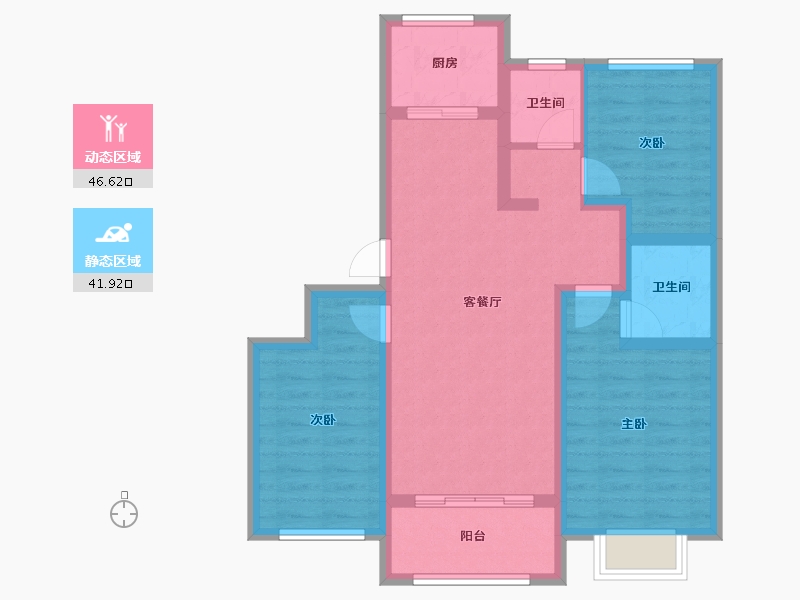 山东省-聊城市-阳谷贵和园小区-78.15-户型库-动静分区