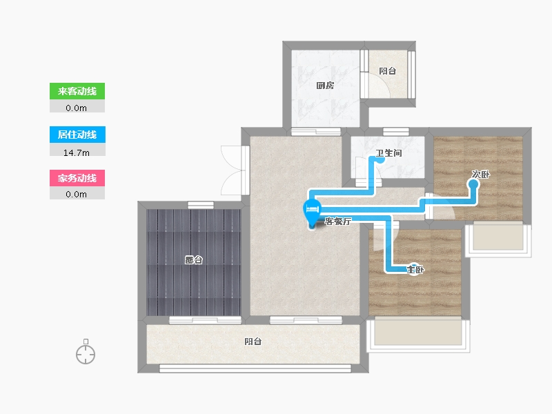 四川省-宜宾市-南屏之星-60.00-户型库-动静线