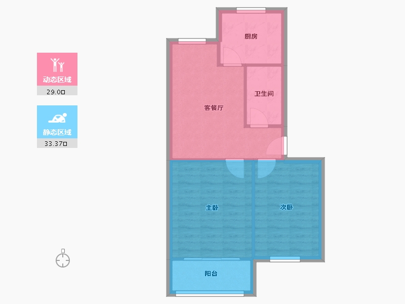 山东省-青岛市-浮山后四小区-东区-55.00-户型库-动静分区