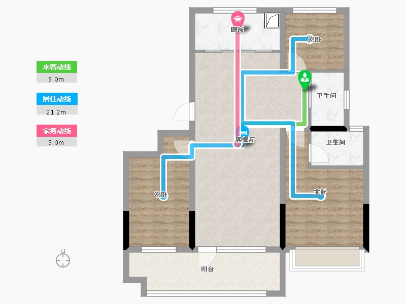 山东省-聊城市-莘县汇丰·陶然居-93.70-户型库-动静线