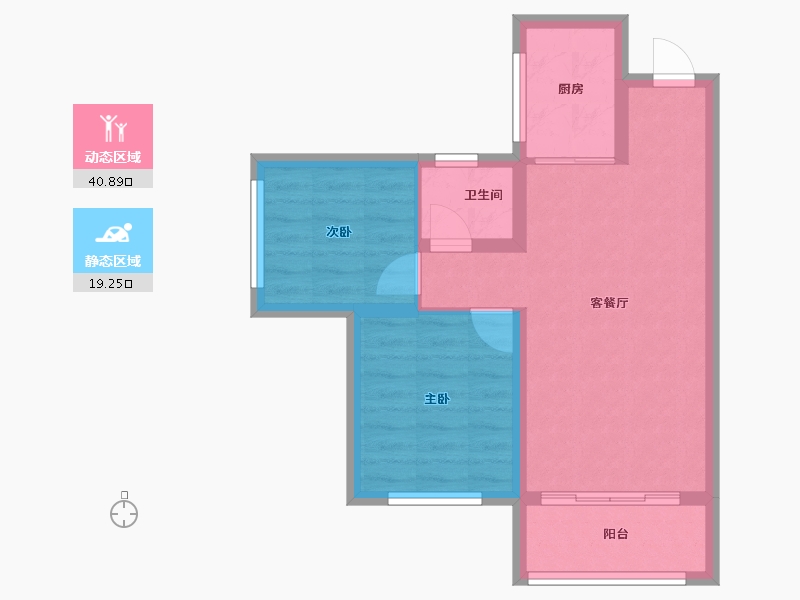 四川省-宜宾市-鑫洋·天著-53.28-户型库-动静分区