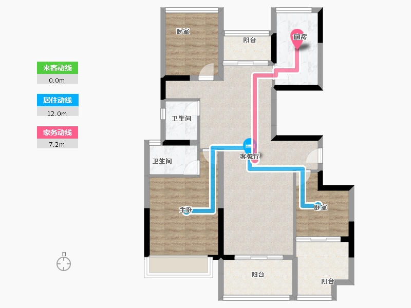 广东省-汕头市-招商·雍颐湾前岸-88.80-户型库-动静线