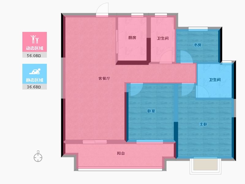 江西省-上饶市-汇佳·学府名城-82.40-户型库-动静分区