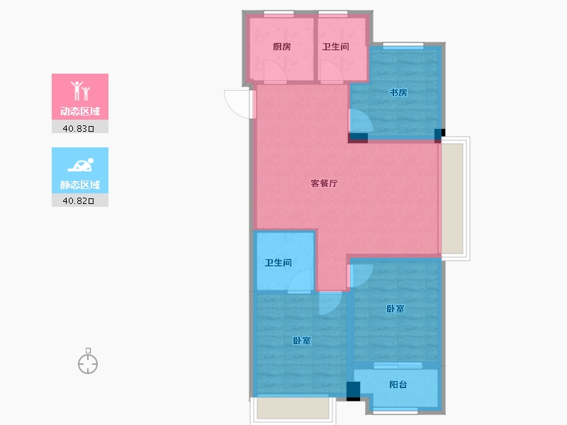 浙江省-杭州市-棠颂大院-72.92-户型库-动静分区