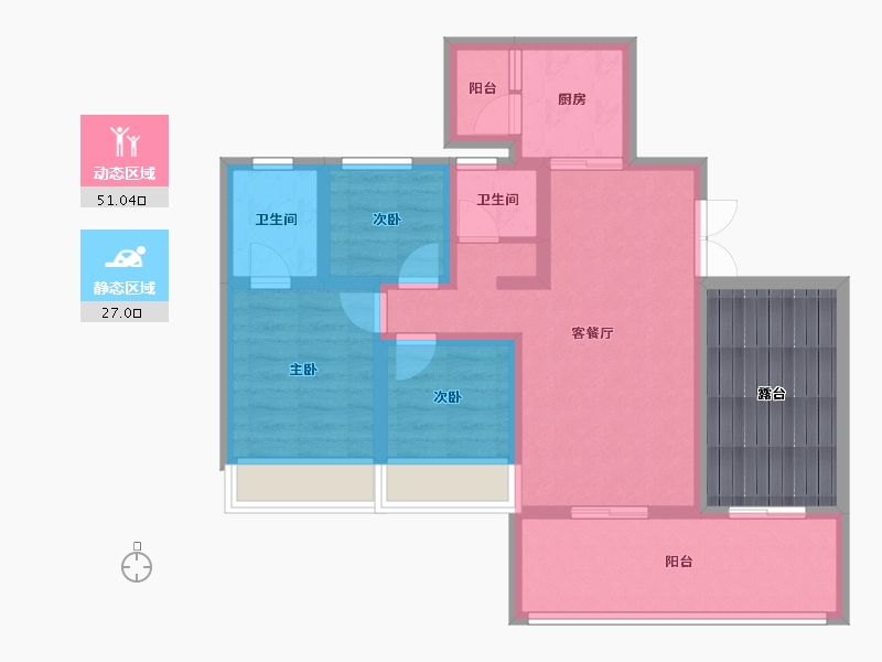 四川省-宜宾市-南屏之星-78.80-户型库-动静分区