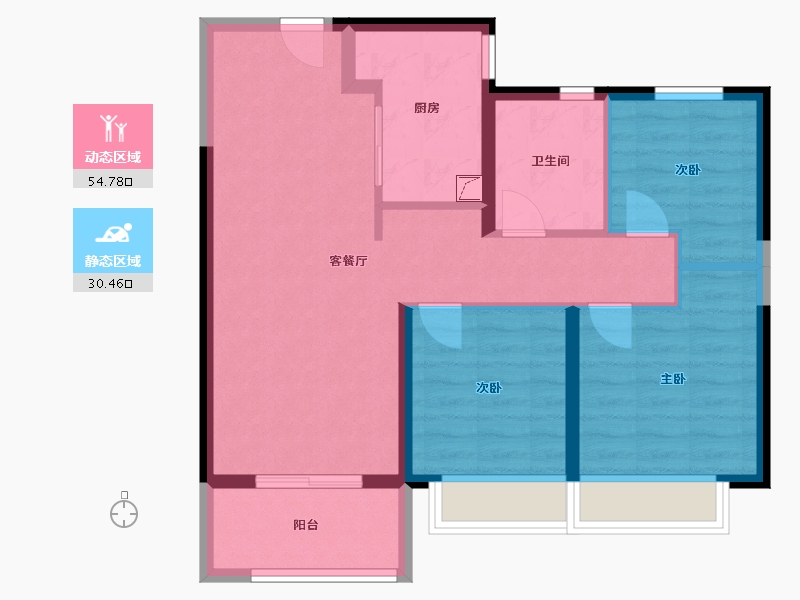 河北省-邯郸市-西部美的城-76.00-户型库-动静分区