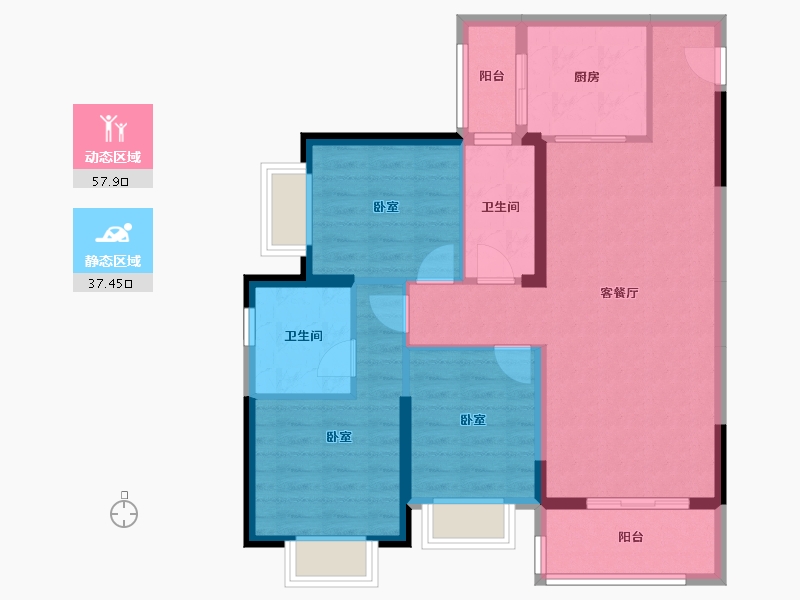 海南省-海口市-城西星汇-85.21-户型库-动静分区