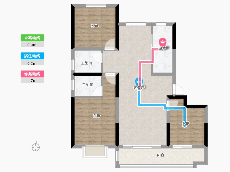 山东省-聊城市-世家·学府里-85.38-户型库-动静线