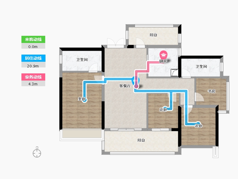 广东省-广州市-招商保利·海珠天珺-110.41-户型库-动静线