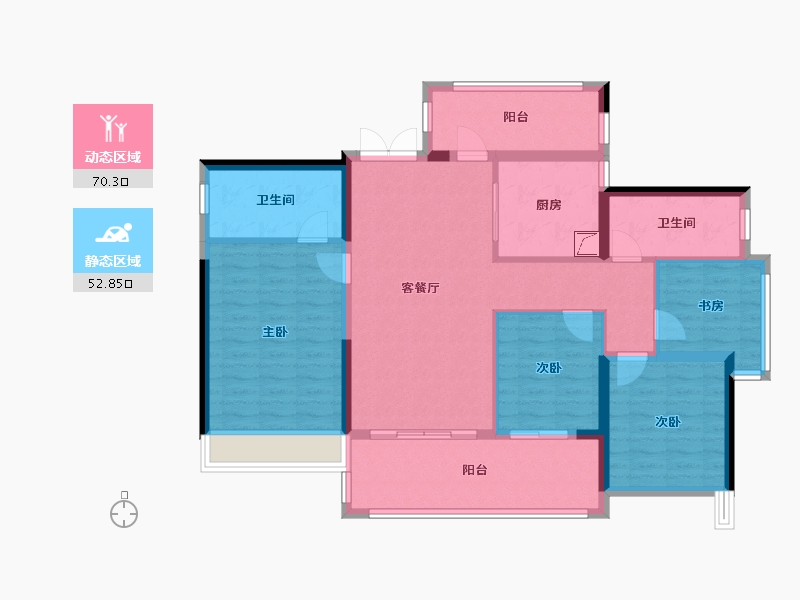 广东省-广州市-招商保利·海珠天珺-110.41-户型库-动静分区