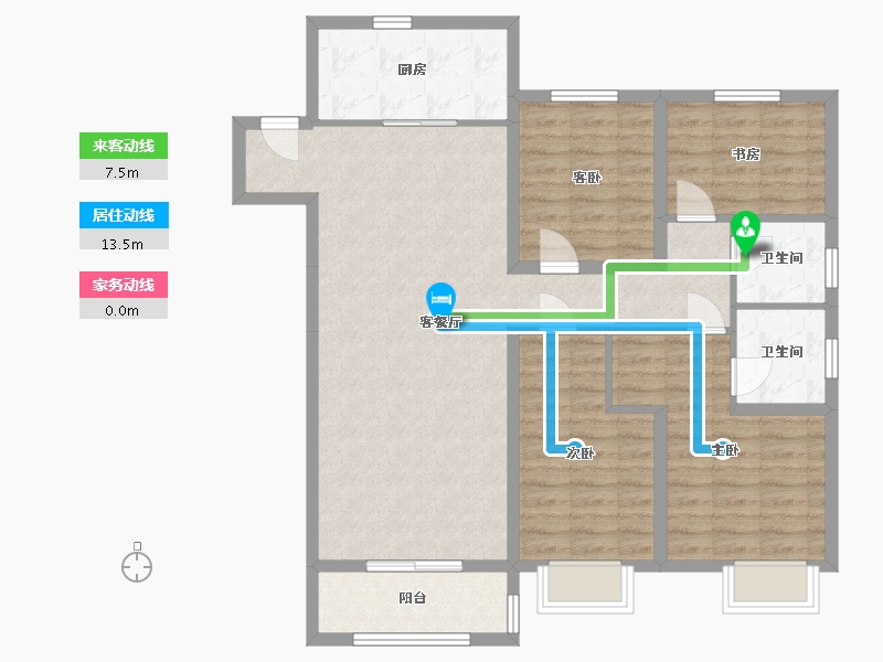 河北省-石家庄市-融创·时代中心-120.00-户型库-动静线