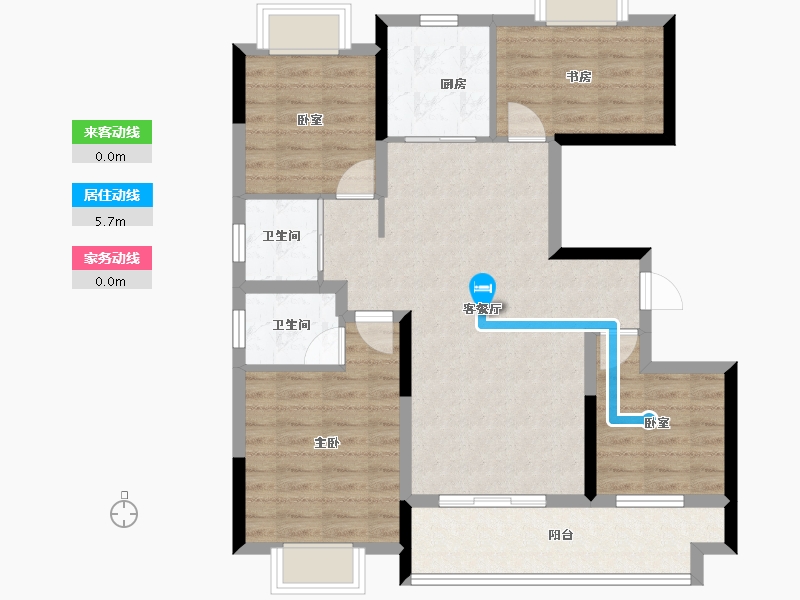 江西省-上饶市-汇佳·学府名城-89.43-户型库-动静线