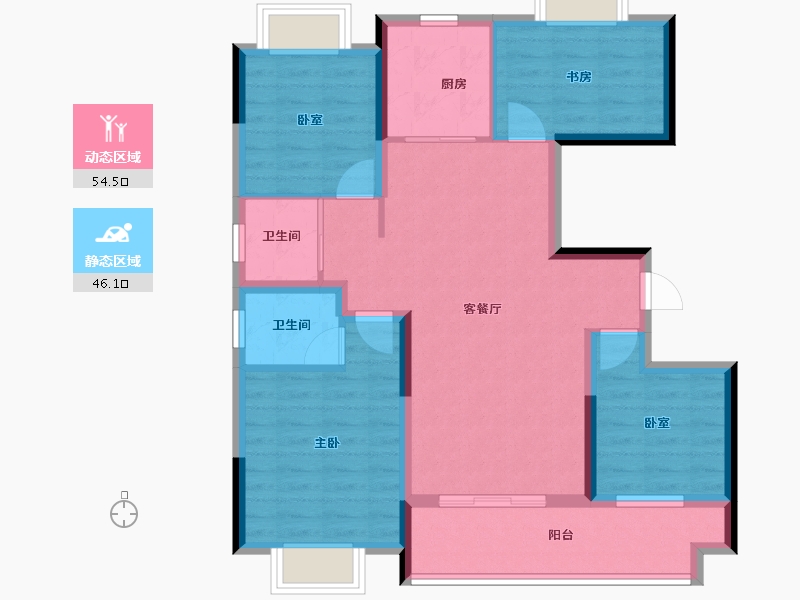 江西省-上饶市-汇佳·学府名城-89.43-户型库-动静分区