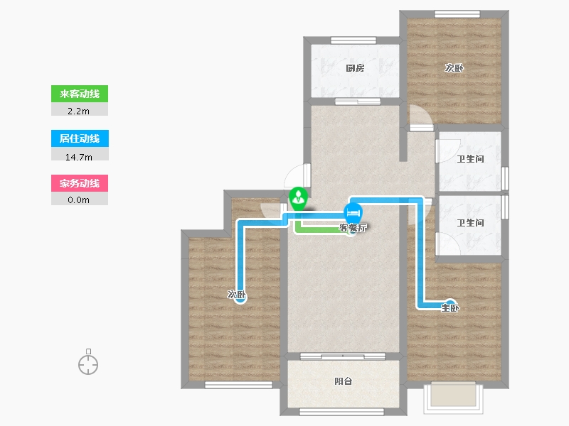 山东省-聊城市-阳谷贵和园小区-95.53-户型库-动静线