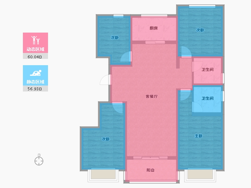 山东省-聊城市-阳谷贵和园小区-103.96-户型库-动静分区