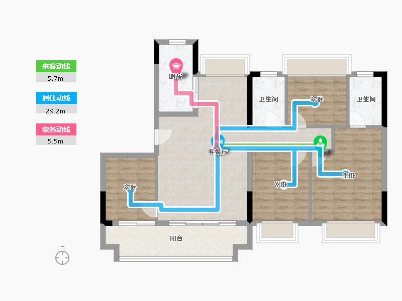 福建省-南平市-建发·叁里云庐-94.77-户型库-动静线