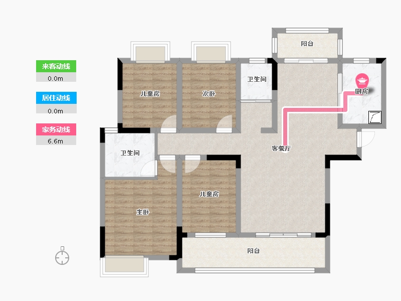 湖南省-湘潭市-黄金时代-143.00-户型库-动静线