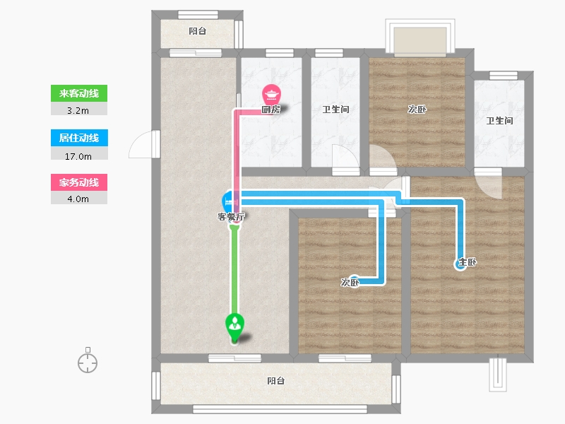 江西省-宜春市-住总·雍景园-101.00-户型库-动静线