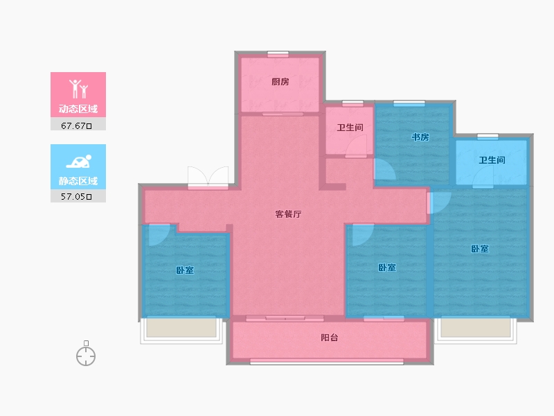 山东省-济南市-银丰御玺-112.80-户型库-动静分区