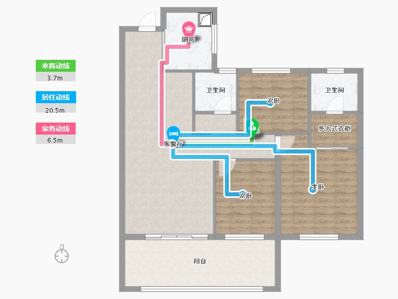 湖北省-黄冈市-城投玲珑家园-102.11-户型库-动静线