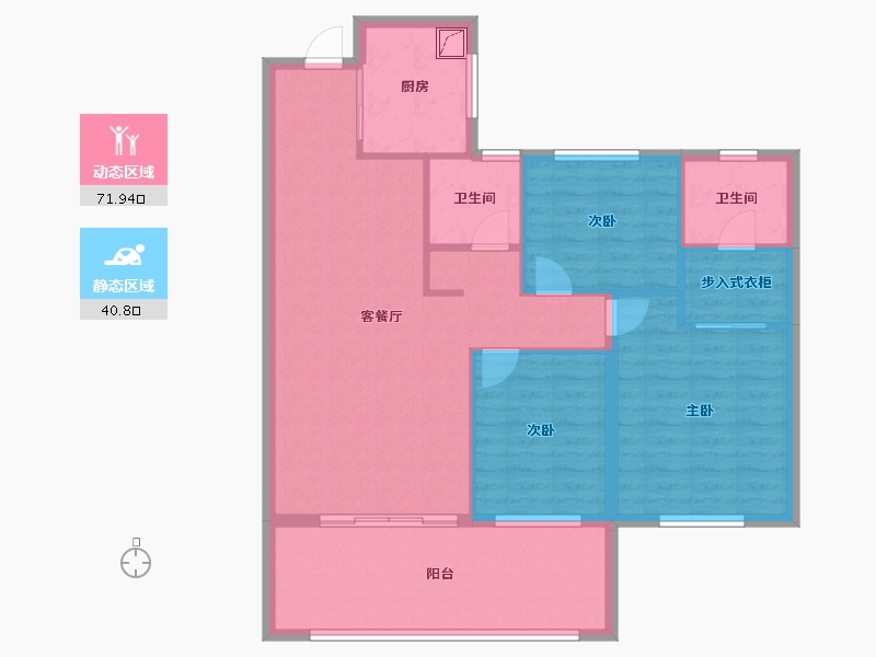 湖北省-黄冈市-城投玲珑家园-102.11-户型库-动静分区