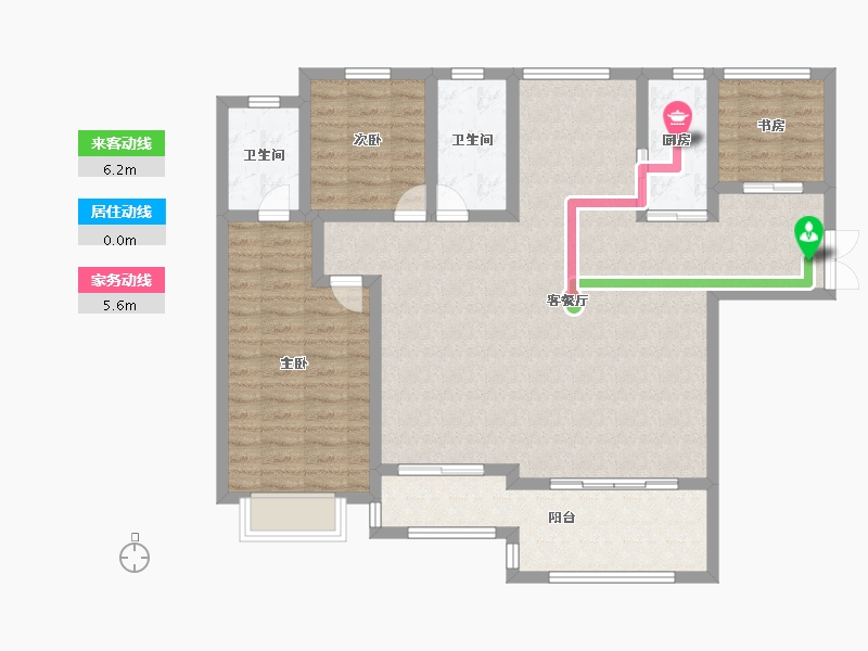 河南省-漯河市-坤恒·金色年华-111.03-户型库-动静线