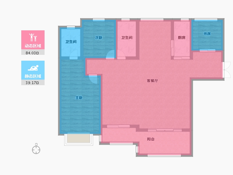 河南省-漯河市-坤恒·金色年华-111.03-户型库-动静分区