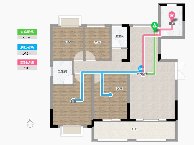 江西省-萍乡市-汇恒·萍湖湾-117.00-户型库-动静线