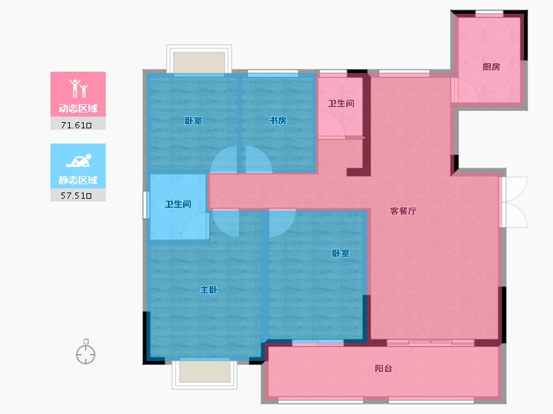 江西省-萍乡市-汇恒·萍湖湾-117.00-户型库-动静分区