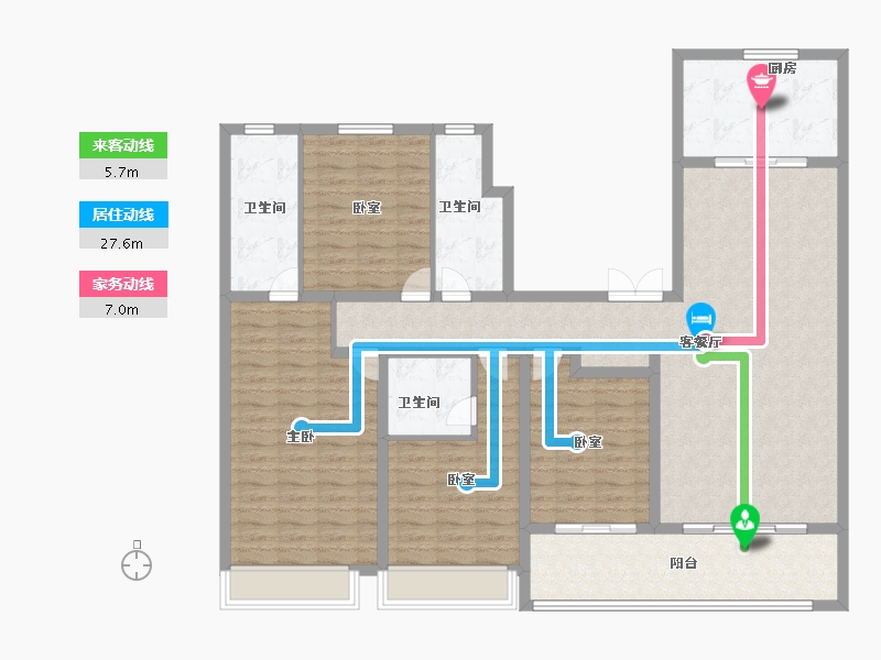 山东省-菏泽市-佳和桃李春风-144.80-户型库-动静线