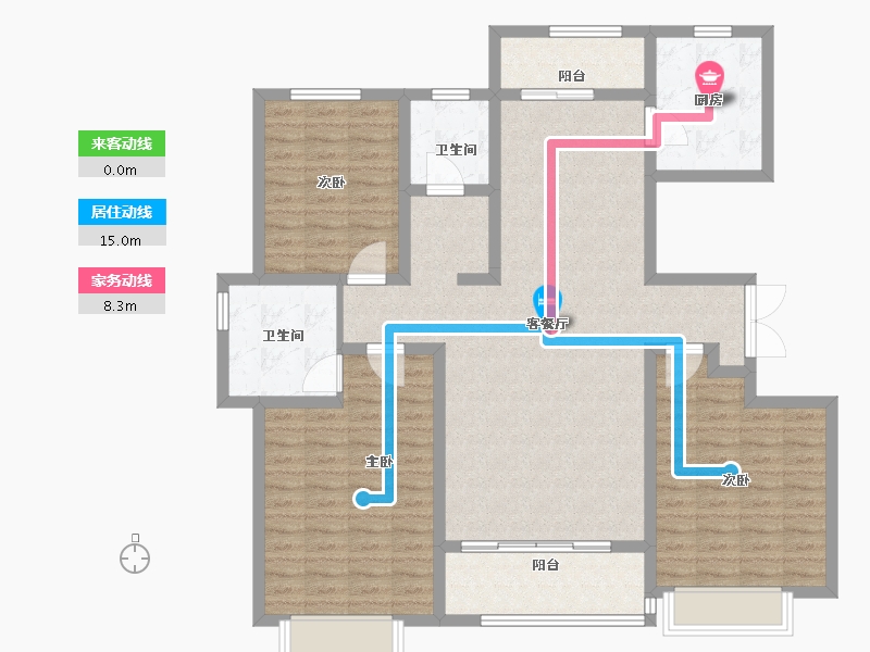 山东省-滨州市-莲池水岸·怡馨苑-123.20-户型库-动静线