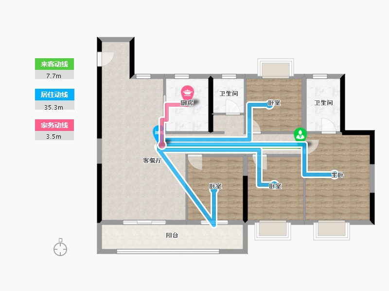 江西省-吉安市-红星九颂时代城-118.87-户型库-动静线