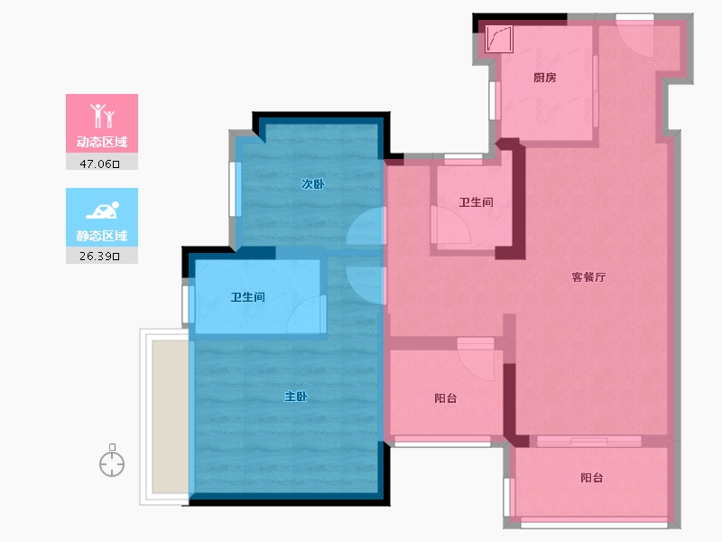 广东省-广州市-保利·水木芳华-64.00-户型库-动静分区