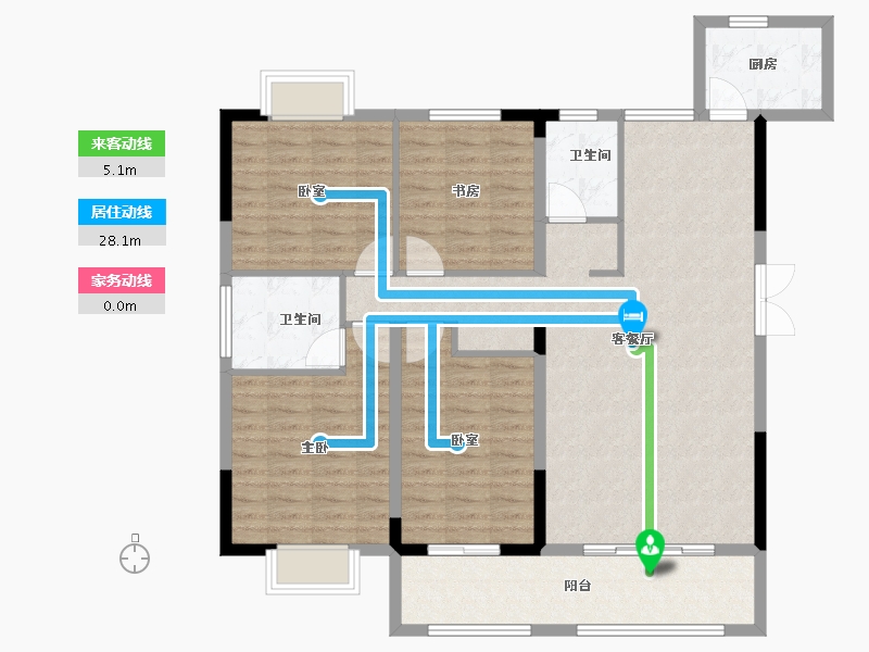 江西省-萍乡市-汇恒·萍湖湾-117.00-户型库-动静线