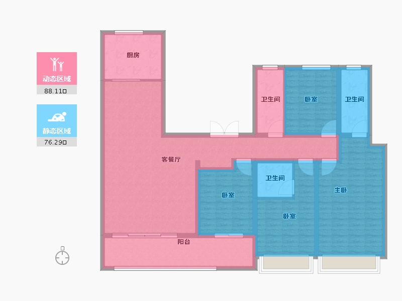 山东省-菏泽市-佳和桃李春风-148.00-户型库-动静分区