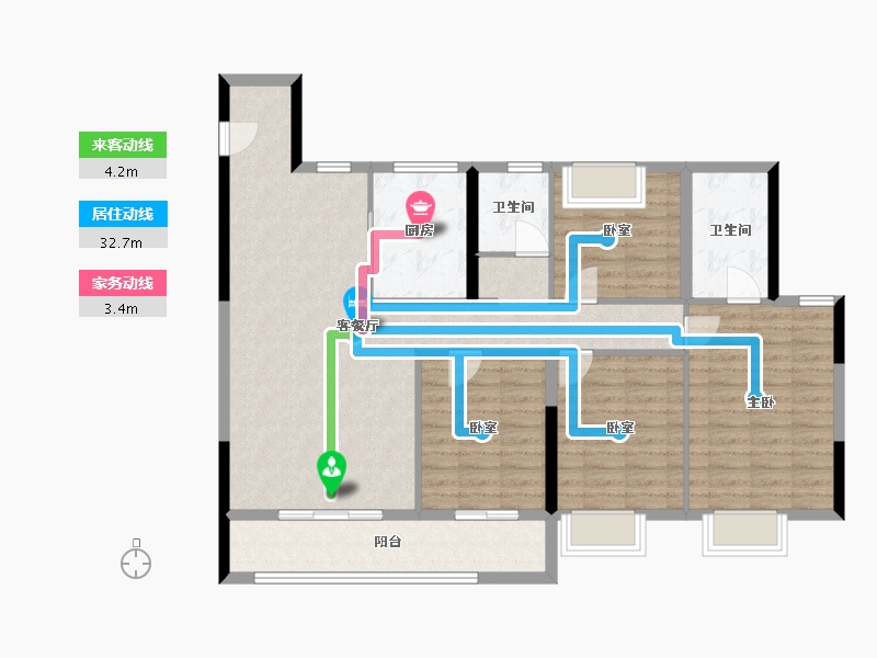 江西省-吉安市-红星九颂时代城-114.89-户型库-动静线