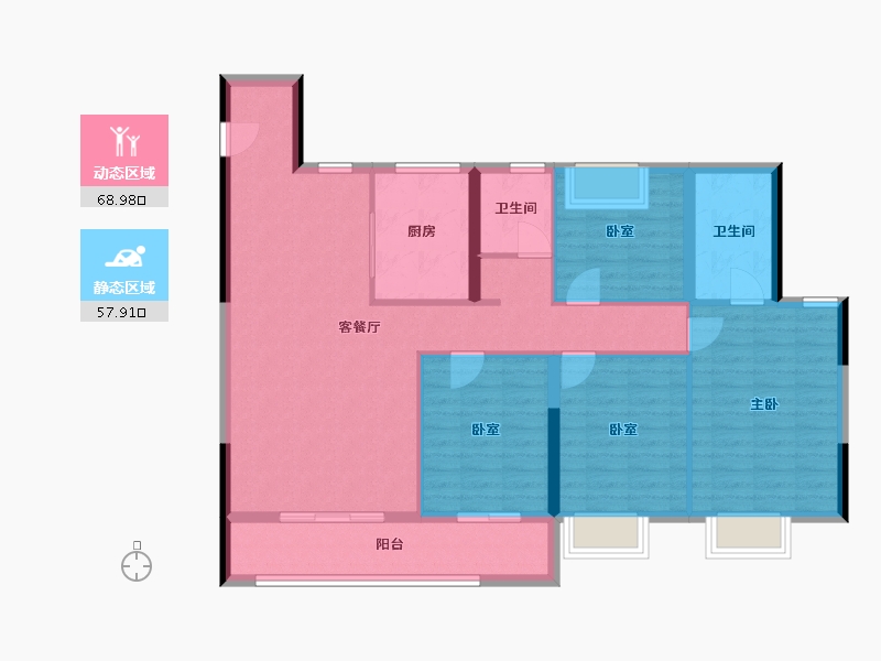 江西省-吉安市-红星九颂时代城-114.89-户型库-动静分区