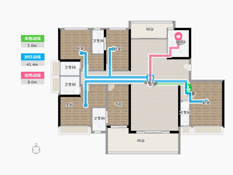 广东省-汕头市-正悦华府-208.09-户型库-动静线