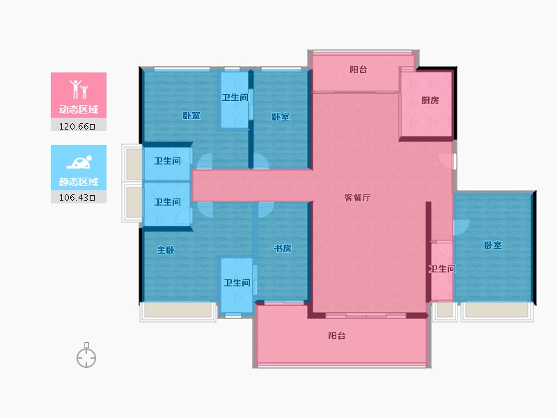 广东省-汕头市-正悦华府-208.09-户型库-动静分区