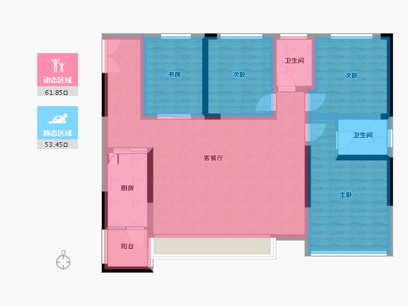 四川省-宜宾市-叙州世纪城-96.00-户型库-动静分区