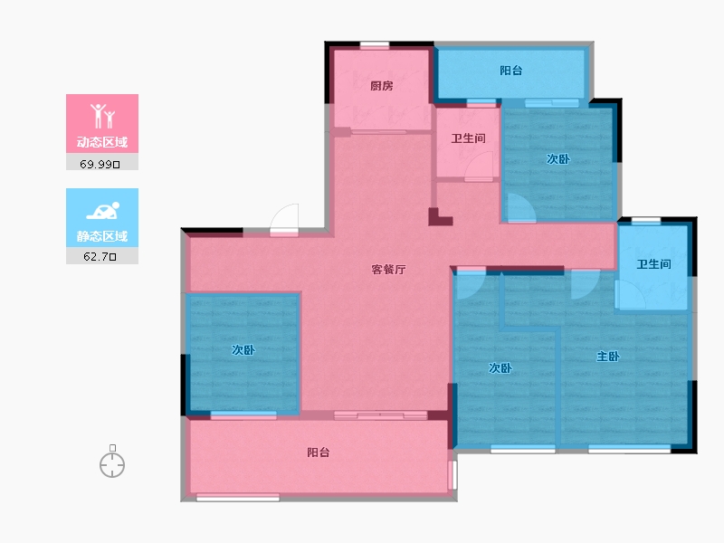 湖北省-黄冈市-城投玲珑家园-119.47-户型库-动静分区