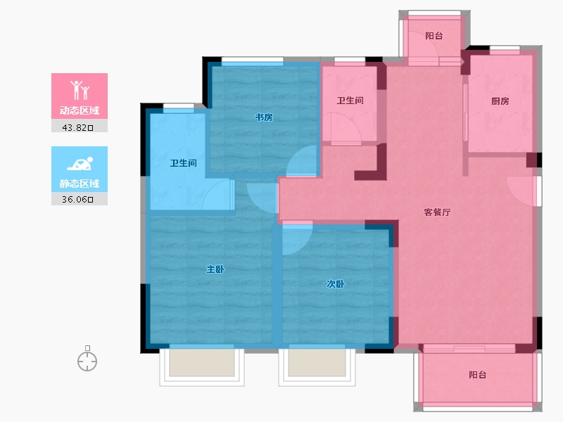 四川省-成都市-锦绣尚宸-70.55-户型库-动静分区