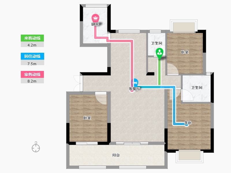 江西省-萍乡市-汇恒·萍湖湾-105.61-户型库-动静线