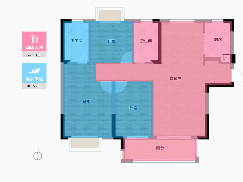 江西省-赣州市-海玥·天境-85.60-户型库-动静分区