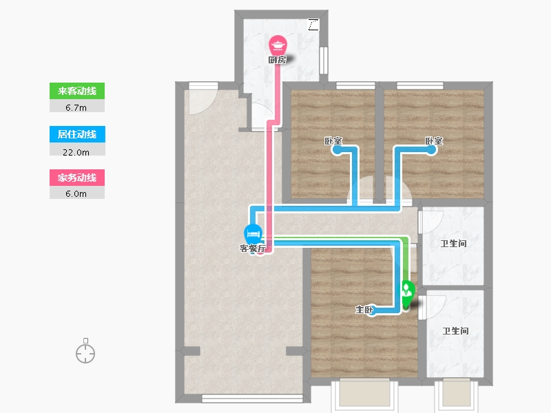 陕西省-西安市-国宸府-76.35-户型库-动静线