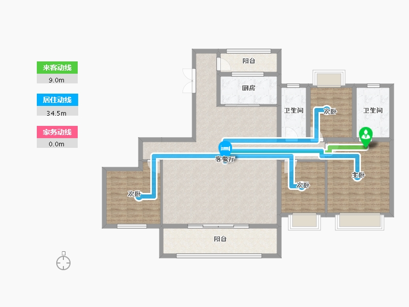 四川省-成都市-黄龙溪谷-133.85-户型库-动静线