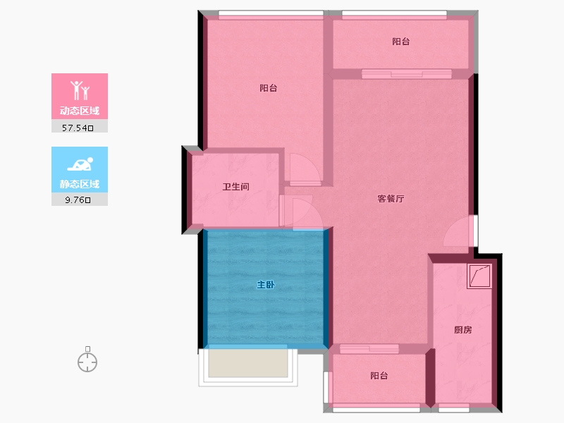 广东省-江门市-明泰城-56.55-户型库-动静分区