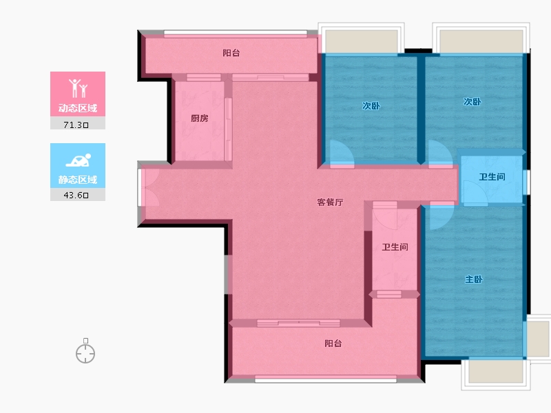 广东省-揭阳市-新华城-104.00-户型库-动静分区