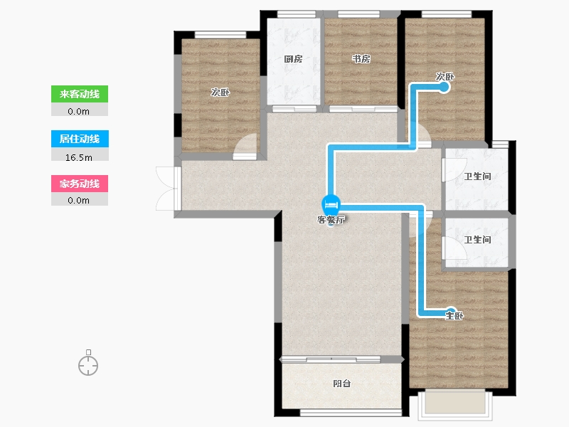 陕西省-榆林市-万民新天地-109.41-户型库-动静线